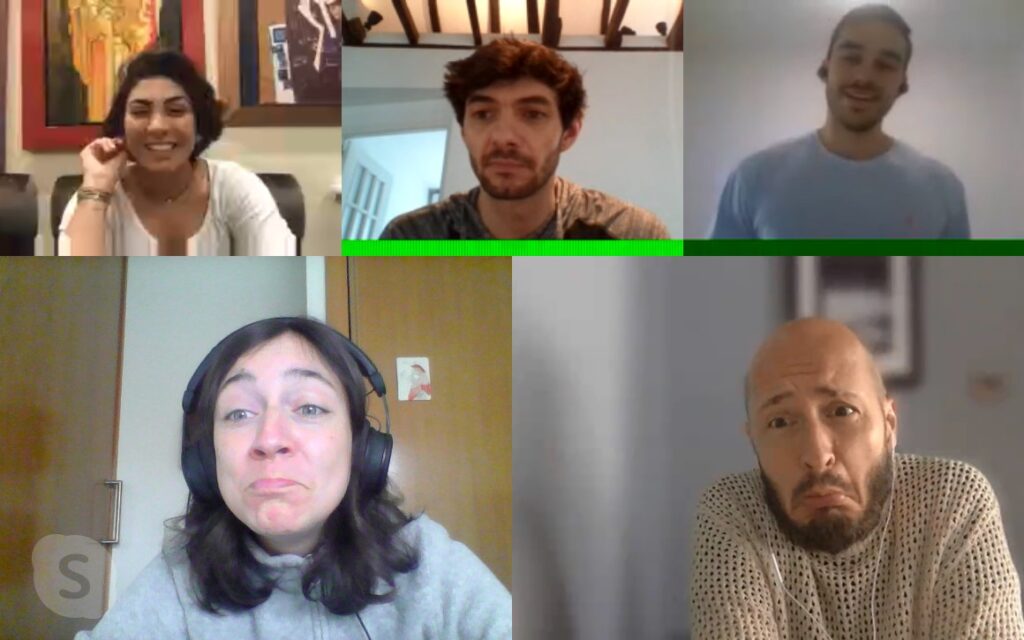 Laura por Skype con sus alumnos